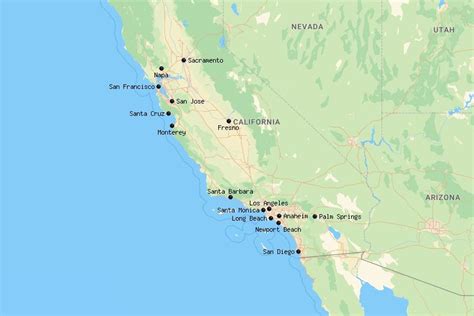 most visited cities in california.